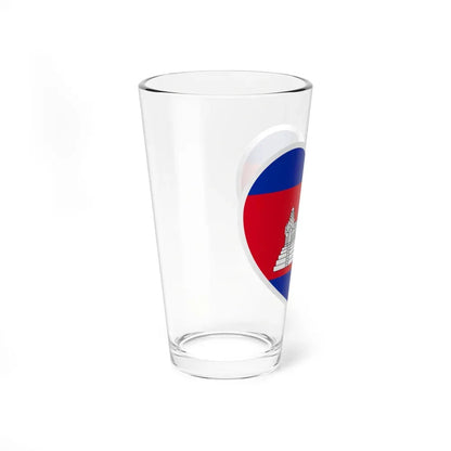 Heart Flag of Cambodia - Pint Glass 16oz - Go Mug Yourself