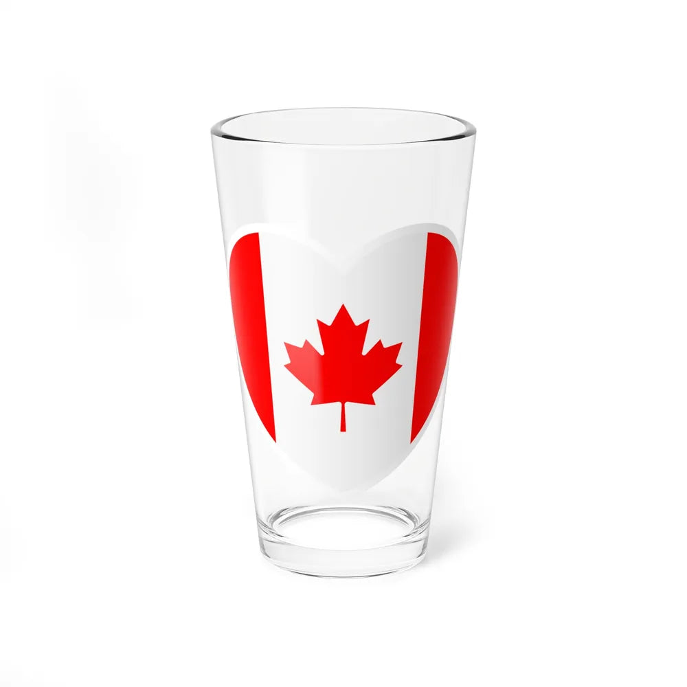 Heart Flag of Canada - Pint Glass 16oz-16oz-Go Mug Yourself