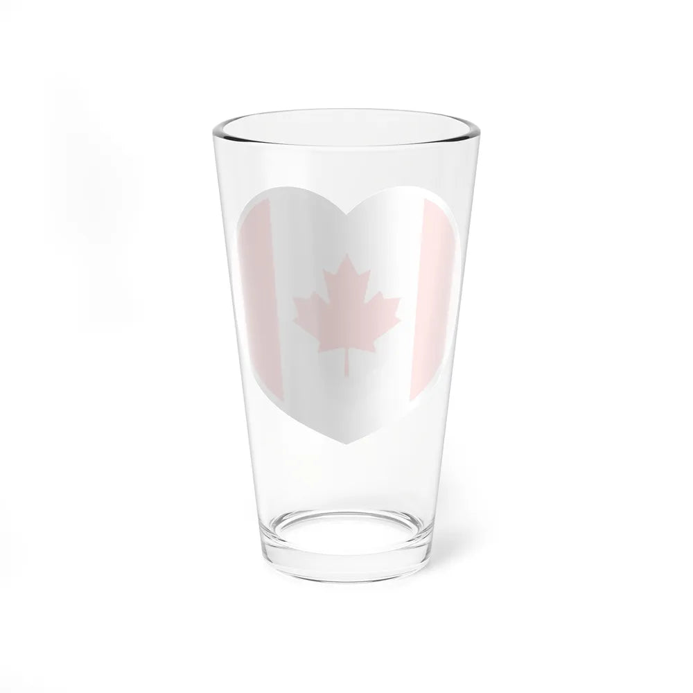 Heart Flag of Canada - Pint Glass 16oz-Go Mug Yourself