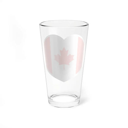 Heart Flag of Canada - Pint Glass 16oz-Go Mug Yourself