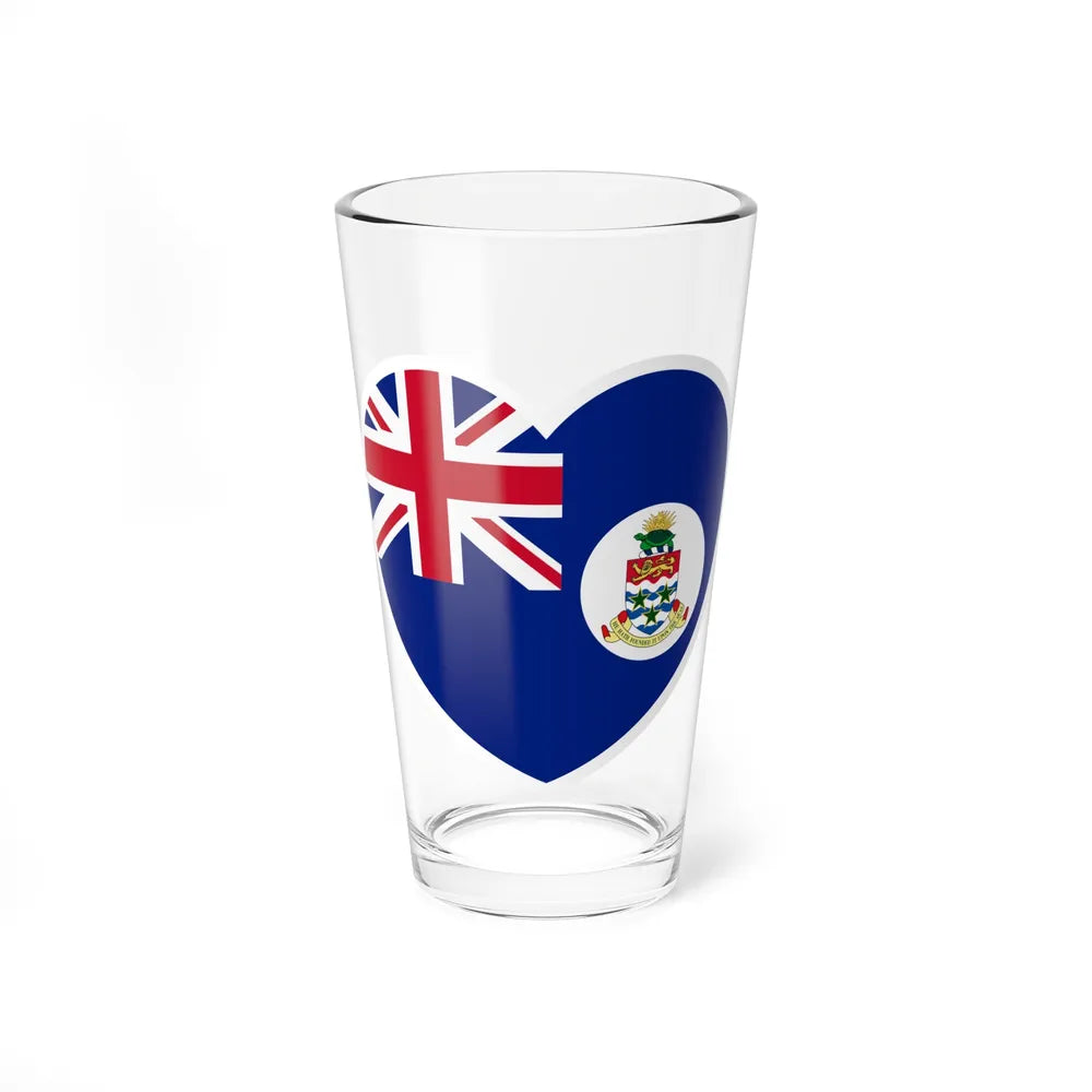 Heart Flag of Cayman Islands pre-1999 - Pint Glass 16oz-16oz-Go Mug Yourself