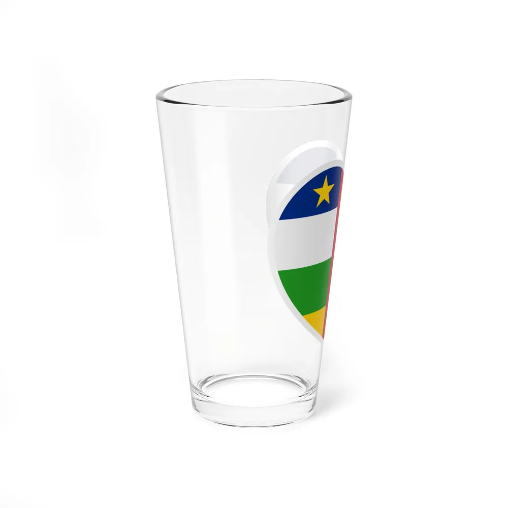 Heart Flag of Central African Republic - Pint Glass 16oz-Go Mug Yourself