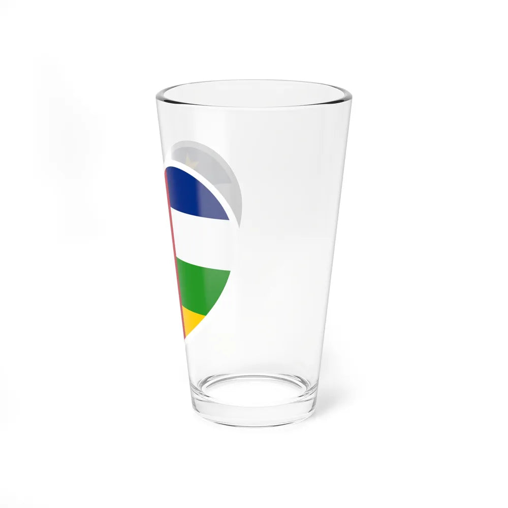 Heart Flag of Central African Republic - Pint Glass 16oz-Go Mug Yourself