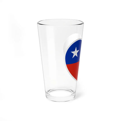 Heart Flag of Chile - Pint Glass 16oz-Go Mug Yourself