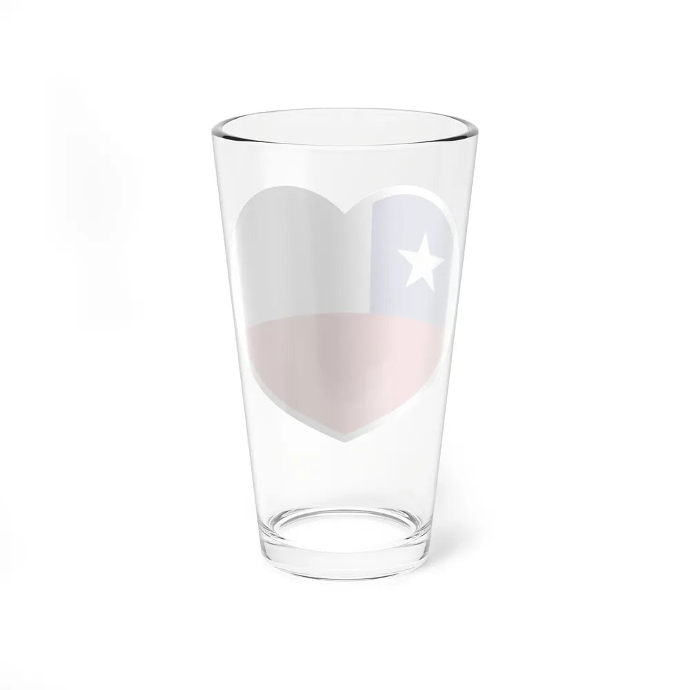 Heart Flag of Chile - Pint Glass 16oz-Go Mug Yourself