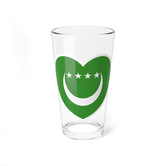 Heart Flag of Comoros 1992-1996 - Pint Glass 16oz 16oz - Go Mug Yourself
