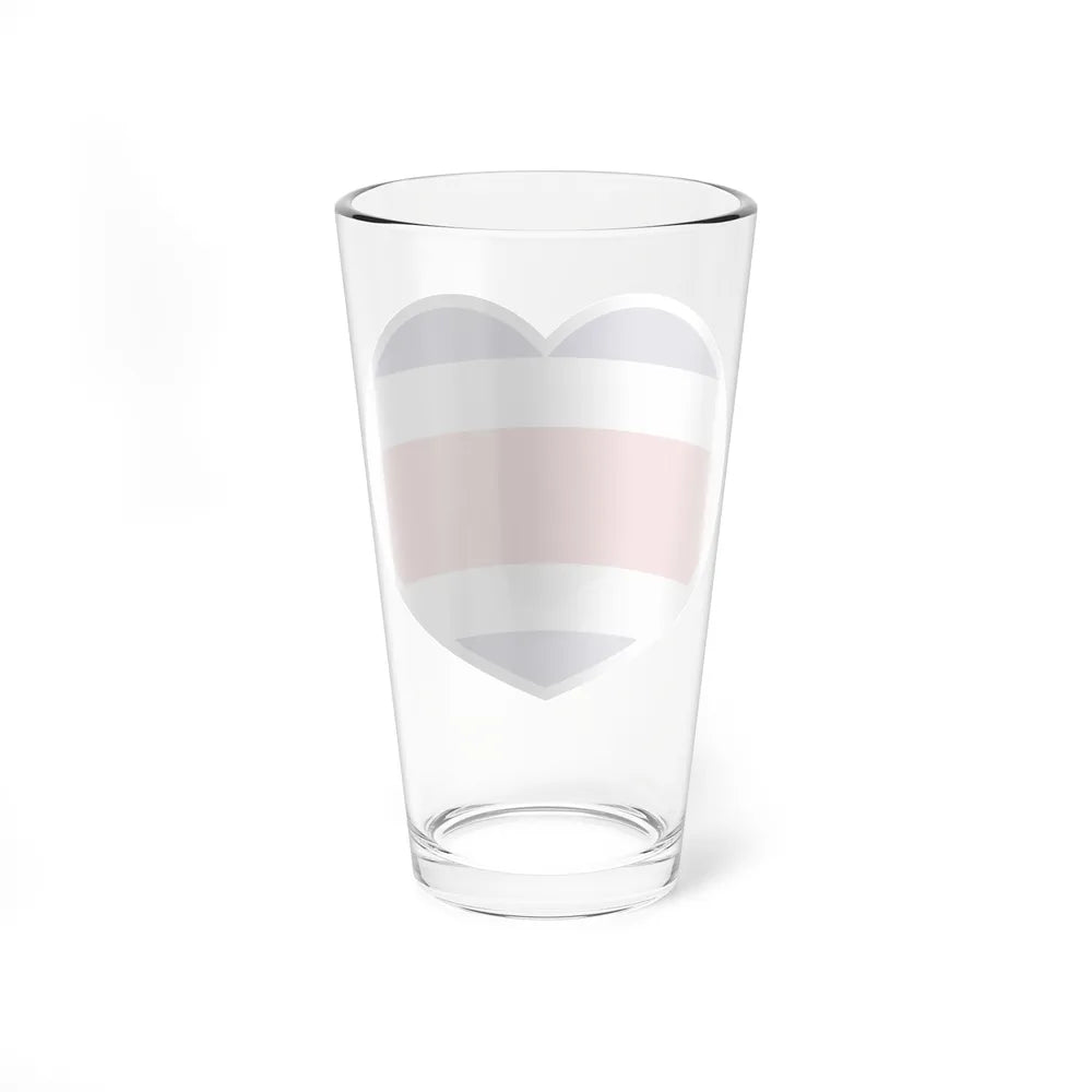 Heart Flag of Costa Rica - Pint Glass 16oz-Go Mug Yourself