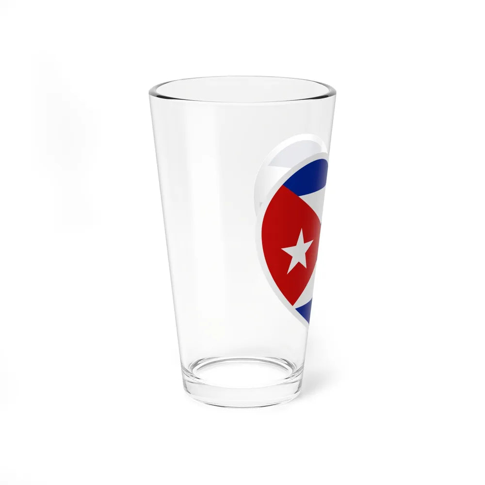 Heart Flag of Cuba - Pint Glass 16oz-Go Mug Yourself