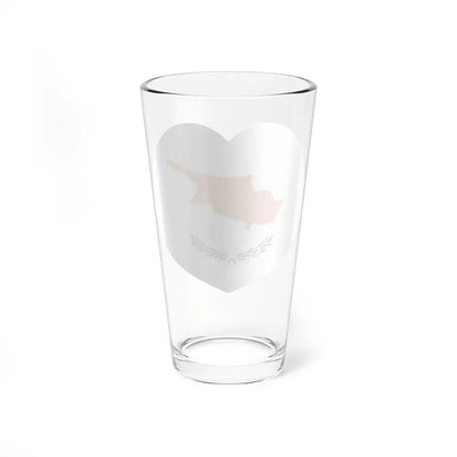 Heart Flag of Cyprus - Pint Glass 16oz - Go Mug Yourself