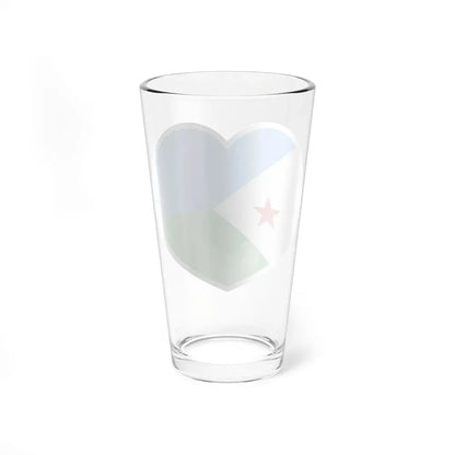 Heart Flag of Djibouti - Pint Glass 16oz - Go Mug Yourself
