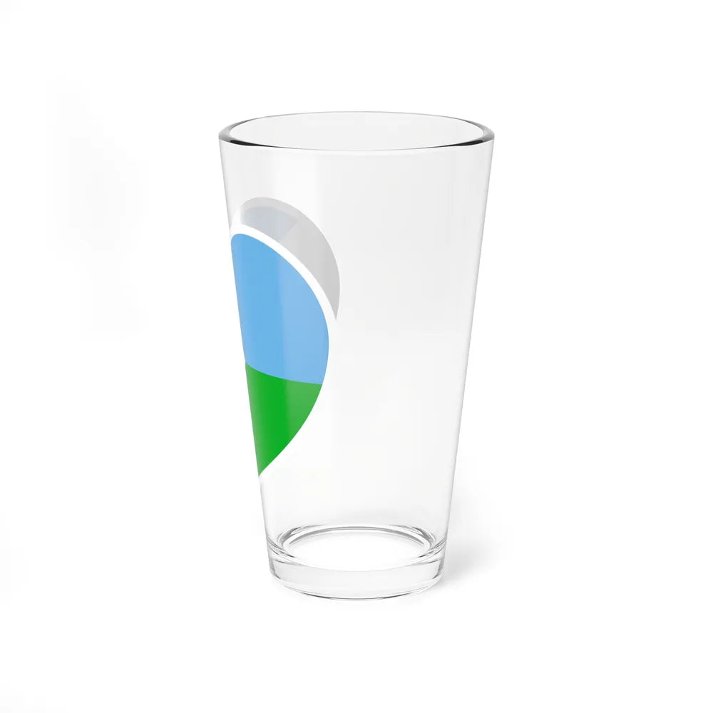 Heart Flag of Djibouti - Pint Glass 16oz-Go Mug Yourself