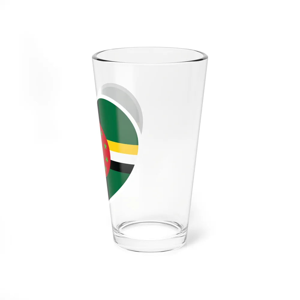 Heart Flag of Dominica 1978-1981 - Pint Glass 16oz-Go Mug Yourself