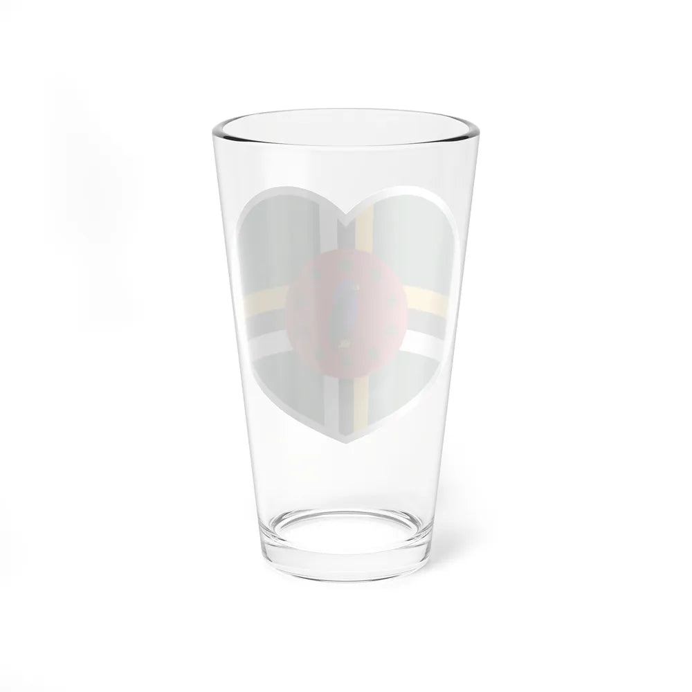 Heart Flag of Dominica - Pint Glass 16oz-Go Mug Yourself