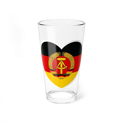 Heart Flag of East Germany - Pint Glass 16oz 16oz - Go Mug Yourself