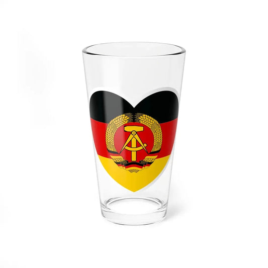 Heart Flag of East Germany - Pint Glass 16oz 16oz - Go Mug Yourself