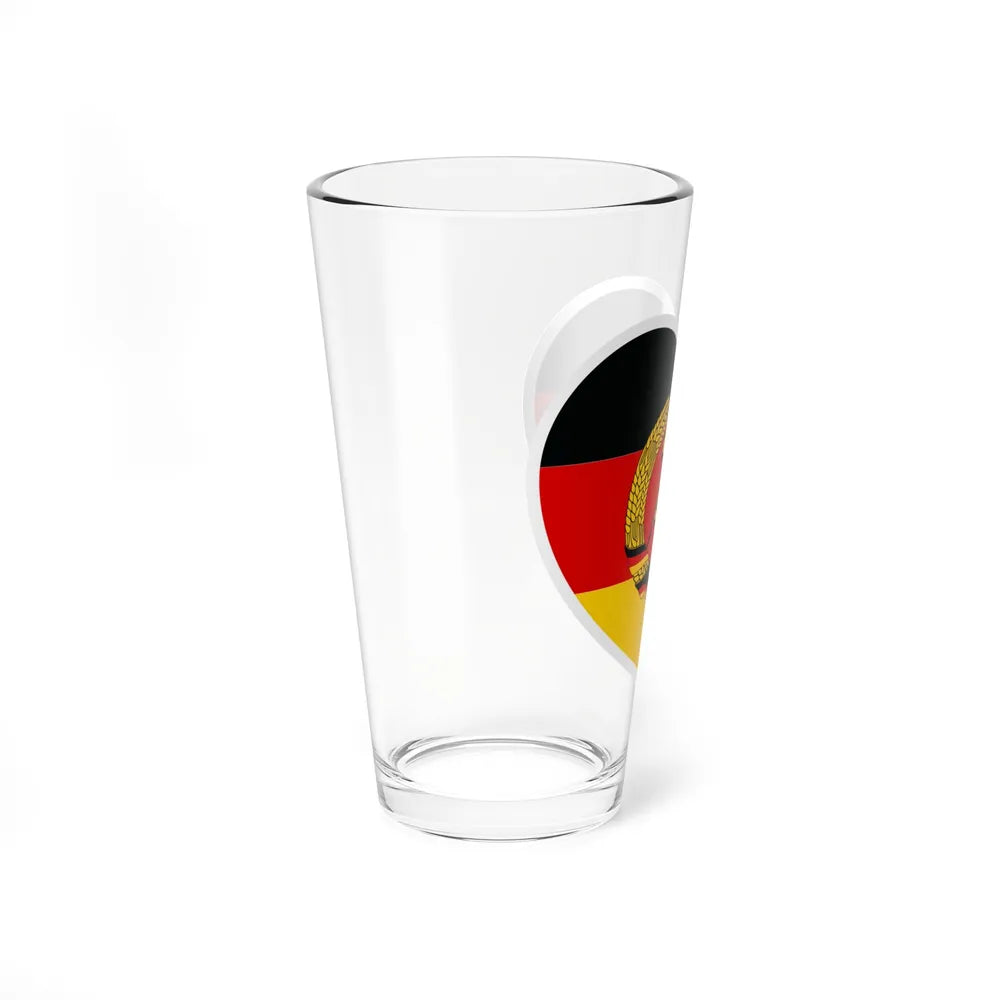 Heart Flag of East Germany - Pint Glass 16oz-Go Mug Yourself