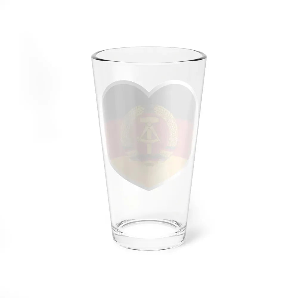 Heart Flag of East Germany - Pint Glass 16oz - Go Mug Yourself