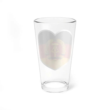 Heart Flag of East Germany - Pint Glass 16oz - Go Mug Yourself