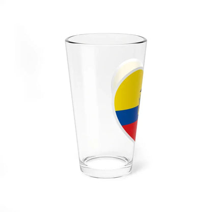 Heart Flag of Ecuador - Pint Glass 16oz - Go Mug Yourself