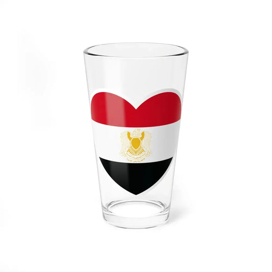 Heart Flag of Egypt 1972-1984 - Pint Glass 16oz 16oz - Go Mug Yourself