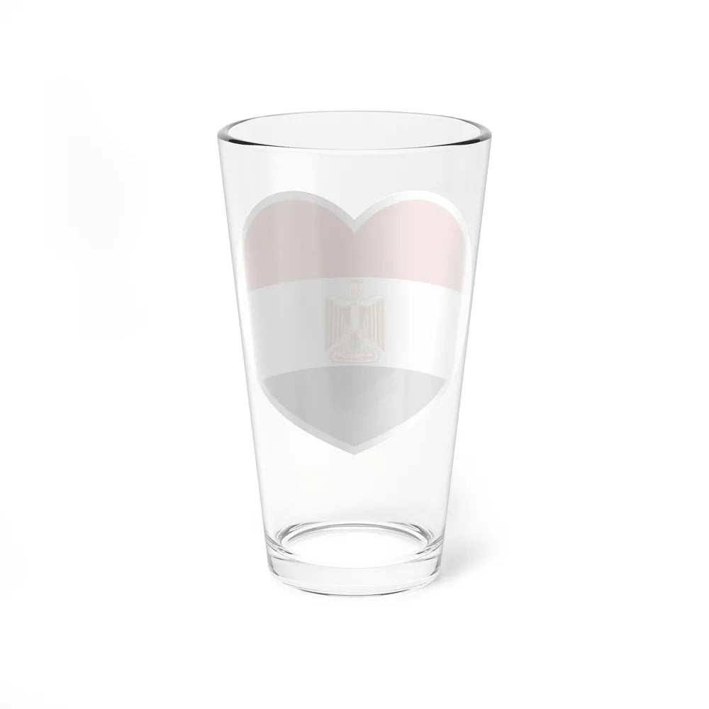 Heart Flag of Egypt - Pint Glass 16oz-Go Mug Yourself