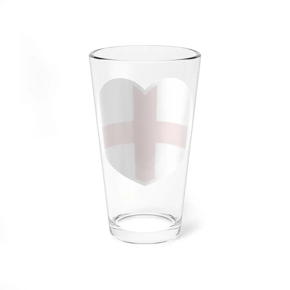 Heart Flag of England - Pint Glass 16oz - Go Mug Yourself
