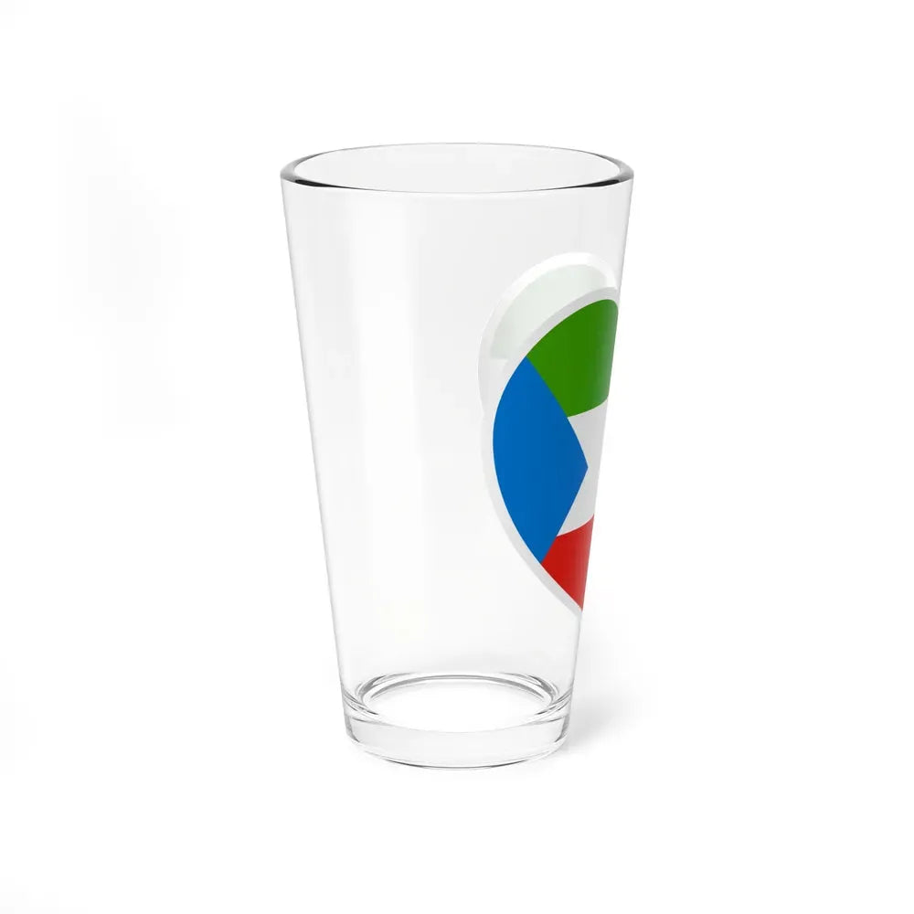 Heart Flag of Equatorial Guinea - Pint Glass 16oz - Go Mug Yourself