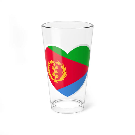 Heart Flag of Eritrea 1993-1995 - Pint Glass 16oz-16oz-Go Mug Yourself