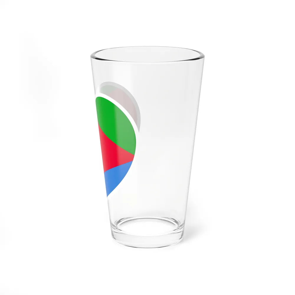 Heart Flag of Eritrea 1993-1995 - Pint Glass 16oz-Go Mug Yourself