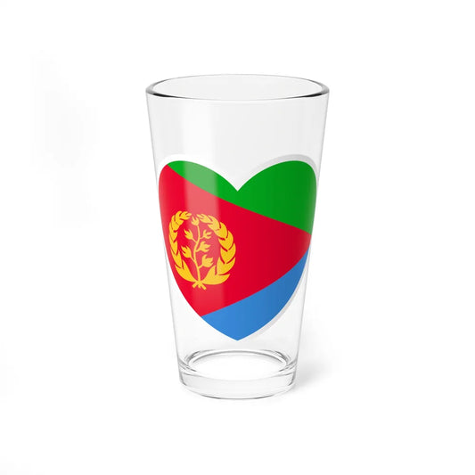 Heart Flag of Eritrea - Pint Glass 16oz-16oz-Go Mug Yourself