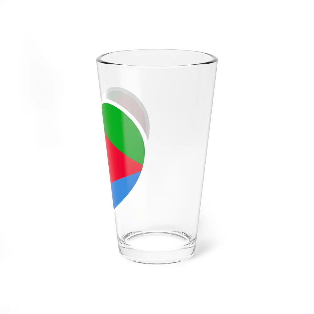 Heart Flag of Eritrea - Pint Glass 16oz-Go Mug Yourself