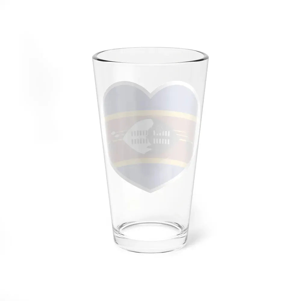 Heart Flag of Eswatini - Pint Glass 16oz - Go Mug Yourself