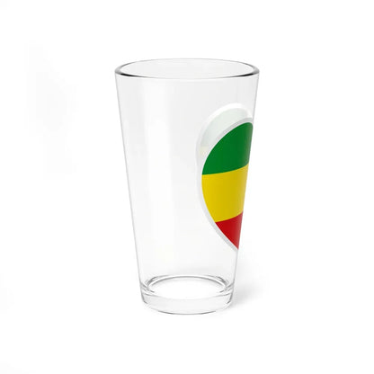 Heart Flag of Ethiopia 1975-1987, 1991-1996 - Pint Glass 16oz - Go Mug Yourself