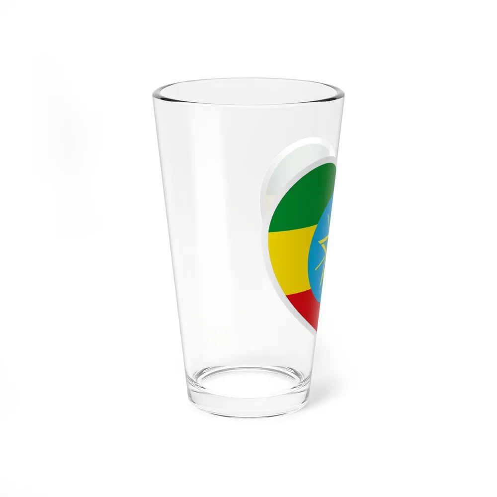 Heart Flag of Ethiopia 1996-2009 - Pint Glass 16oz-Go Mug Yourself