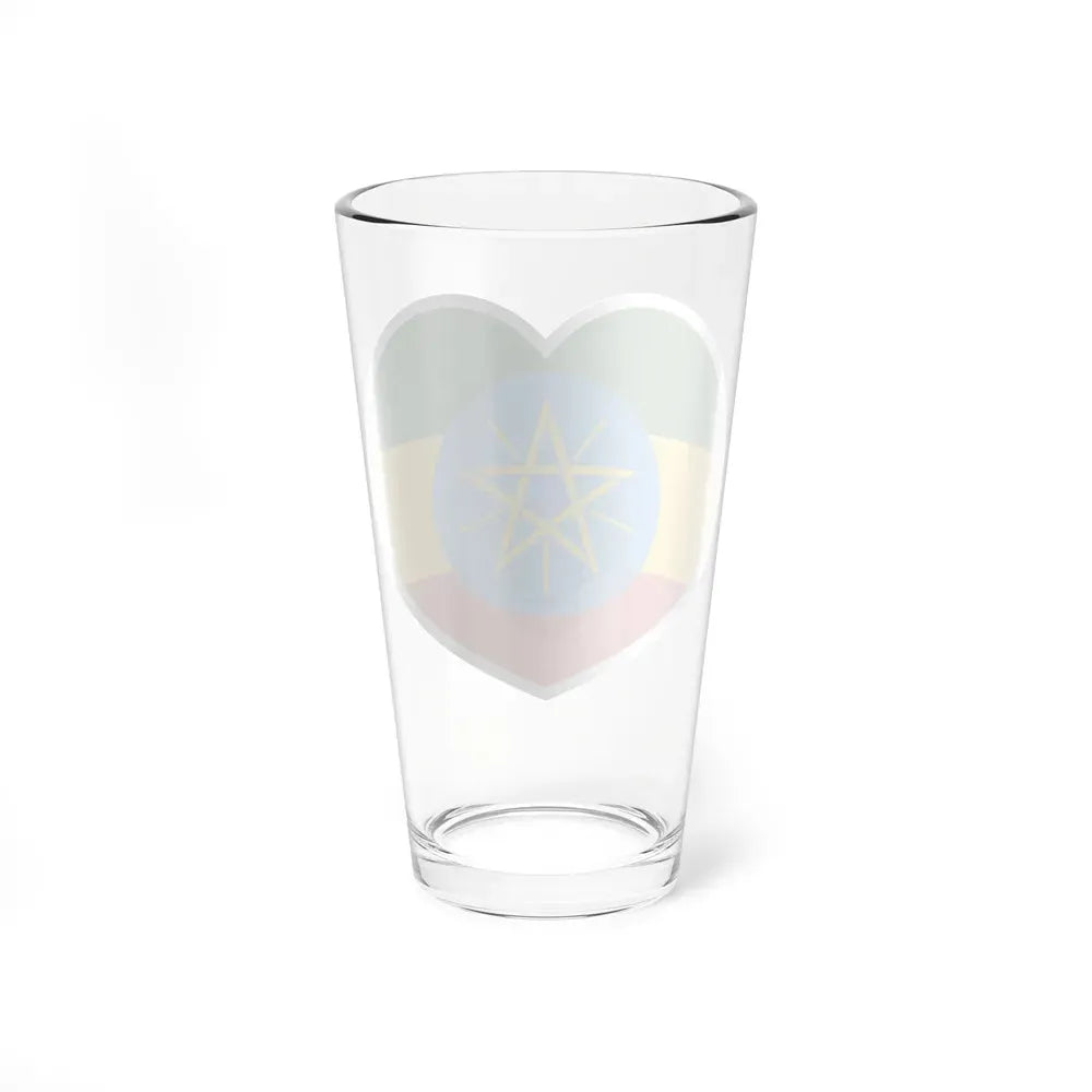Heart Flag of Ethiopia 1996-2009 - Pint Glass 16oz - Go Mug Yourself