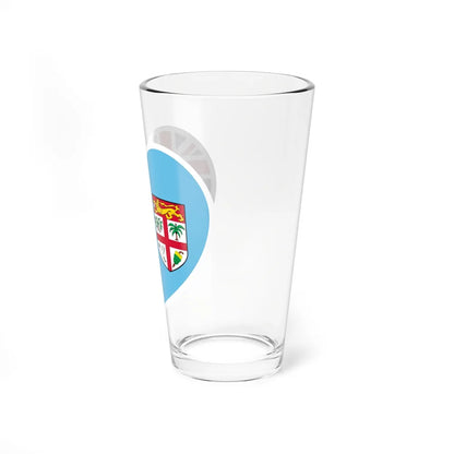 Heart Flag of Fiji - Pint Glass 16oz-Go Mug Yourself