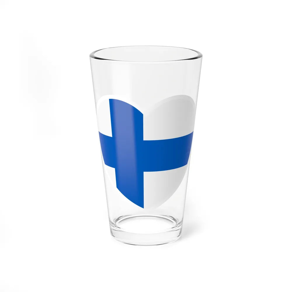 Heart Flag of Finland 1918-1920 - Pint Glass 16oz-16oz-Go Mug Yourself