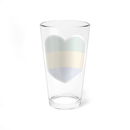 Heart Flag of Gabon - Pint Glass 16oz-Go Mug Yourself