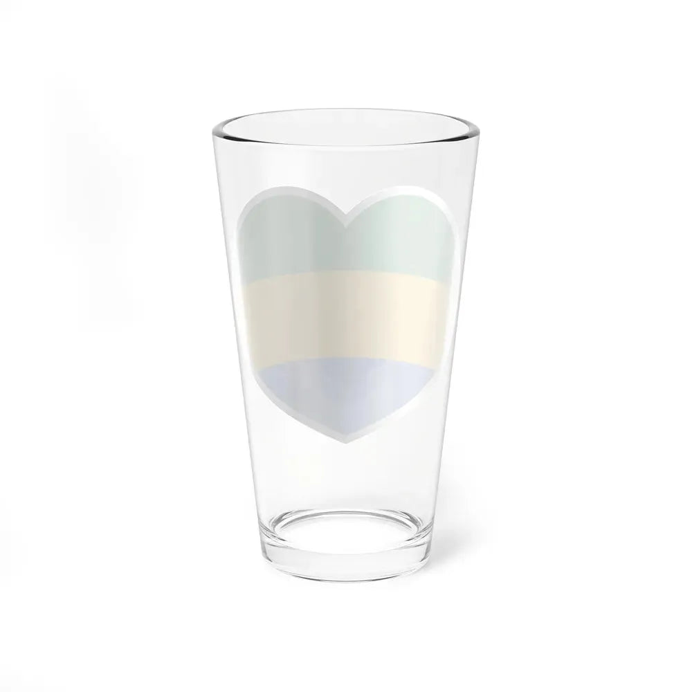 Heart Flag of Gabon - Pint Glass 16oz - Go Mug Yourself
