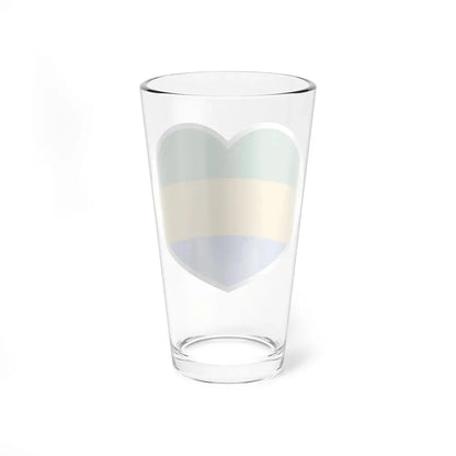 Heart Flag of Gabon - Pint Glass 16oz - Go Mug Yourself