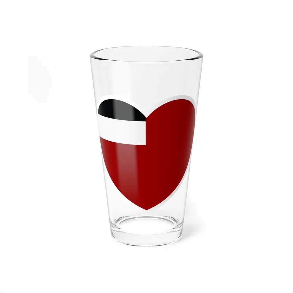 Heart Flag of Georgia 1918-1921, 1990-2004 - Pint Glass 16oz-16oz-Go Mug Yourself