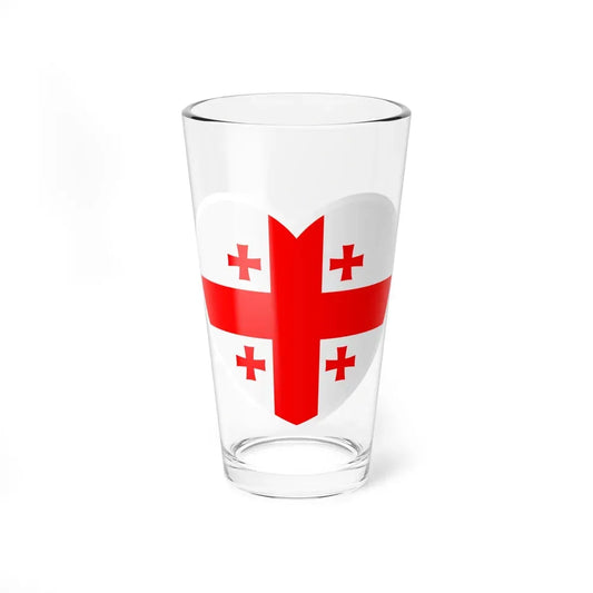 Heart Flag of Georgia - Pint Glass 16oz 16oz - Go Mug Yourself