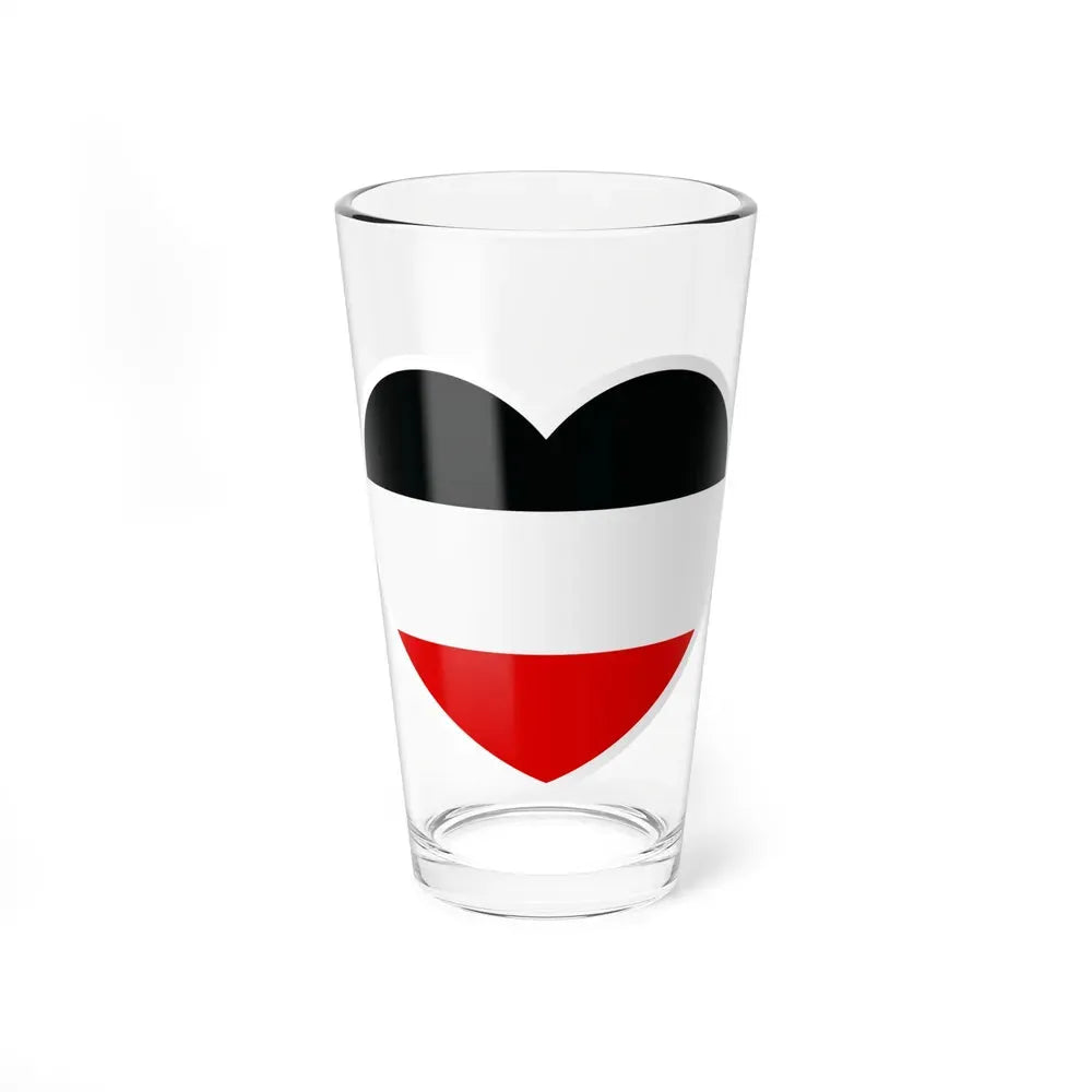 Heart Flag of Germany 1867-1918 - Pint Glass 16oz 16oz - Go Mug Yourself