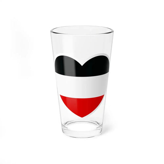 Heart Flag of Germany 1867-1918 - Pint Glass 16oz 16oz - Go Mug Yourself