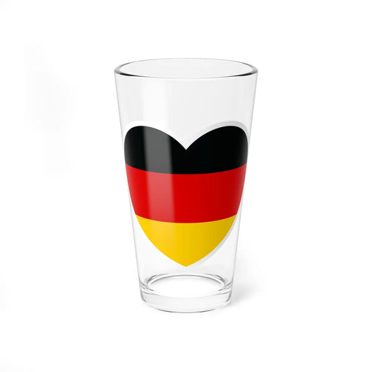 Heart Flag of Germany - Pint Glass 16oz-16oz-Go Mug Yourself