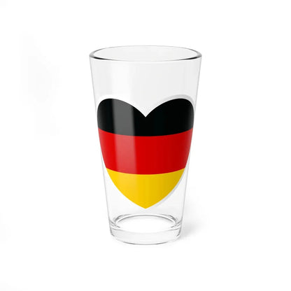 Heart Flag of Germany - Pint Glass 16oz 16oz - Go Mug Yourself