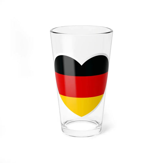 Heart Flag of Germany - Pint Glass 16oz 16oz - Go Mug Yourself