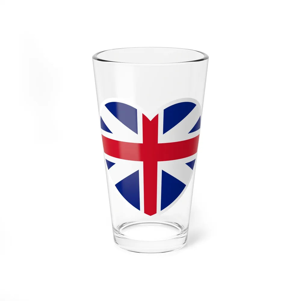 Heart Flag of Great Britain 1707-1800 - Pint Glass 16oz-16oz-Go Mug Yourself