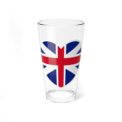 Heart Flag of Great Britain 1707-1800 - Pint Glass 16oz-16oz-Go Mug Yourself