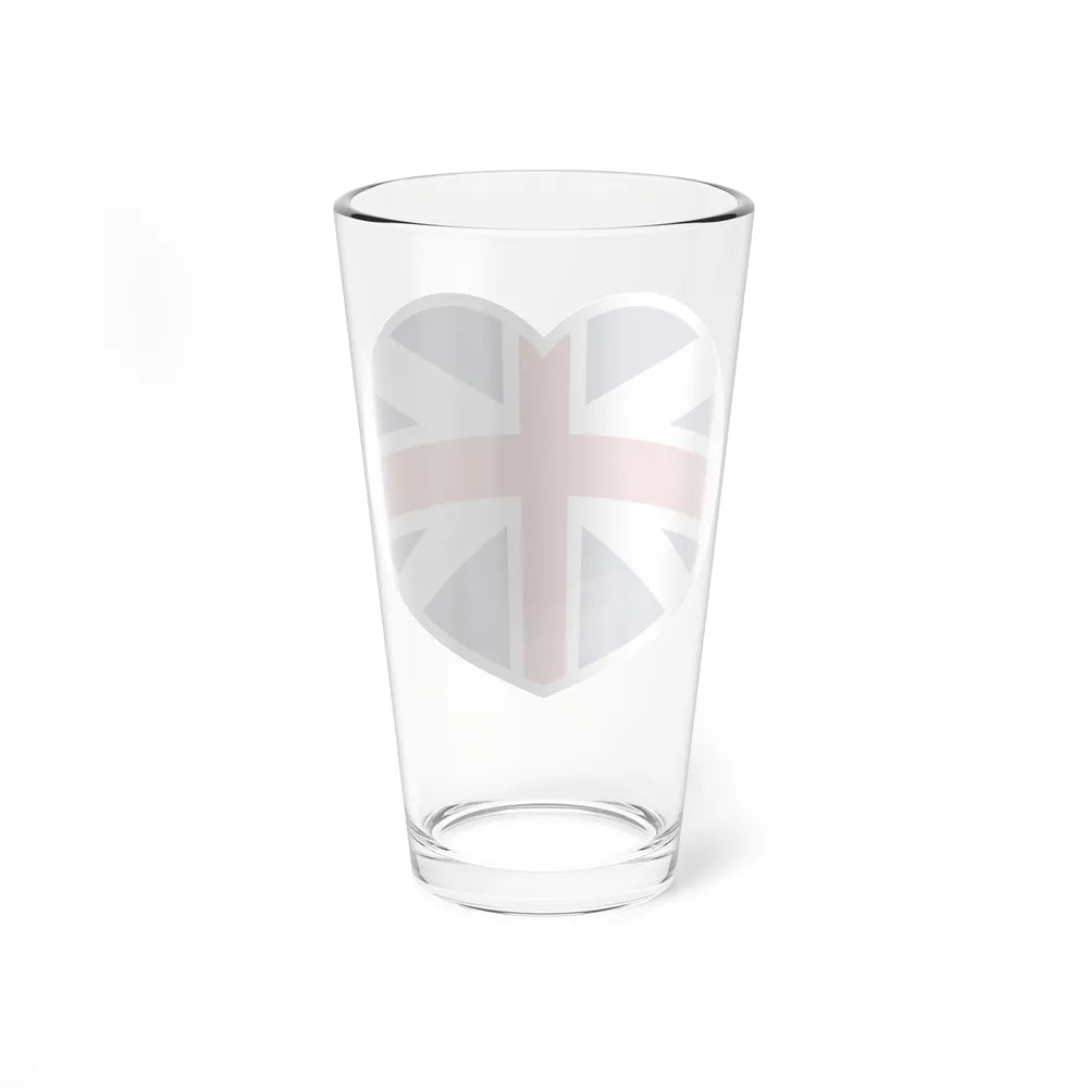 Heart Flag of Great Britain 1707-1800 - Pint Glass 16oz-Go Mug Yourself